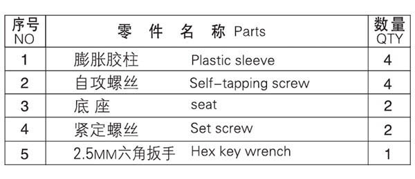 HF-92402-24單毛巾?xiàng)U零件名稱(chēng)